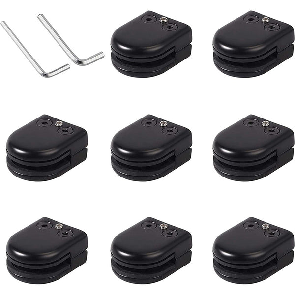 Neoteck Glass Clamp 8PCS 8-10mm Stainless Steel 304 Black
