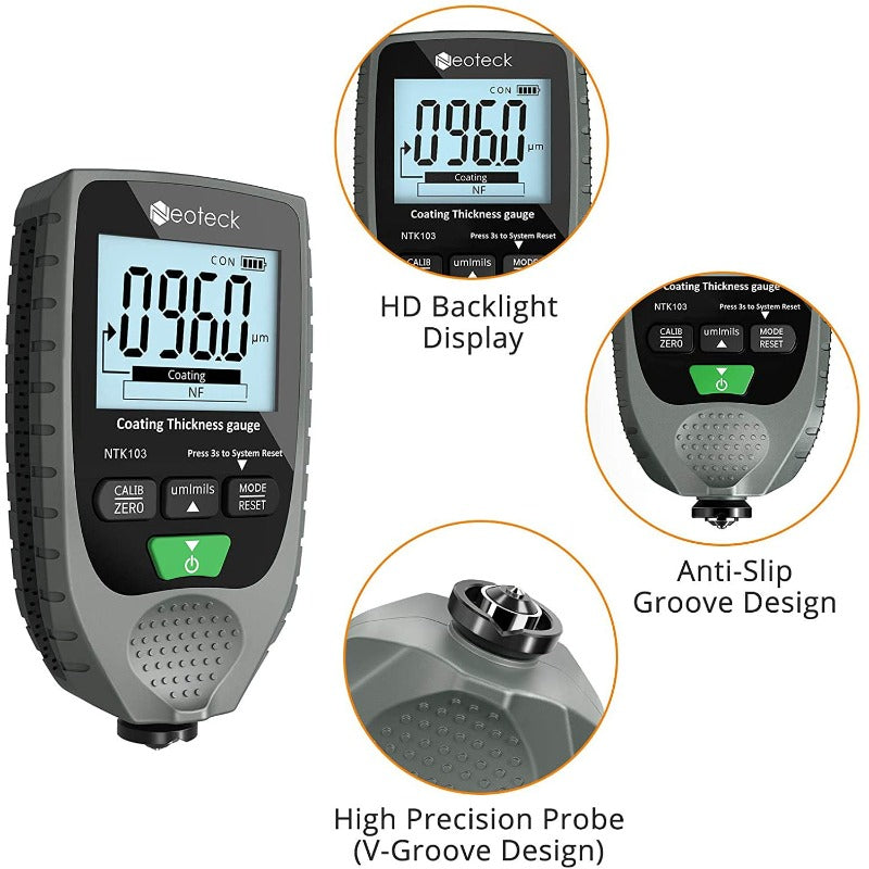 Neoteck Car Paint Coating Thickness Gauge 01500um