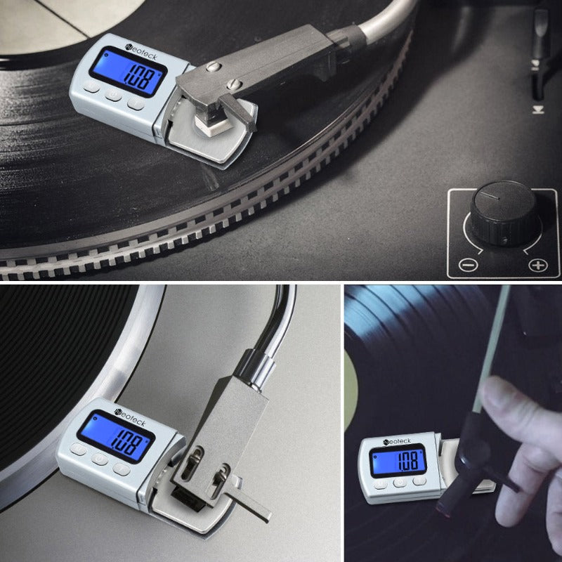 Digital Turntable Stylus Force Gauge - LCD Display Cartridge Scale With Calibration Weight