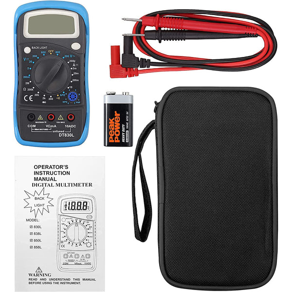 Neoteck Portable Digital Multimeter with case 1999 Counts