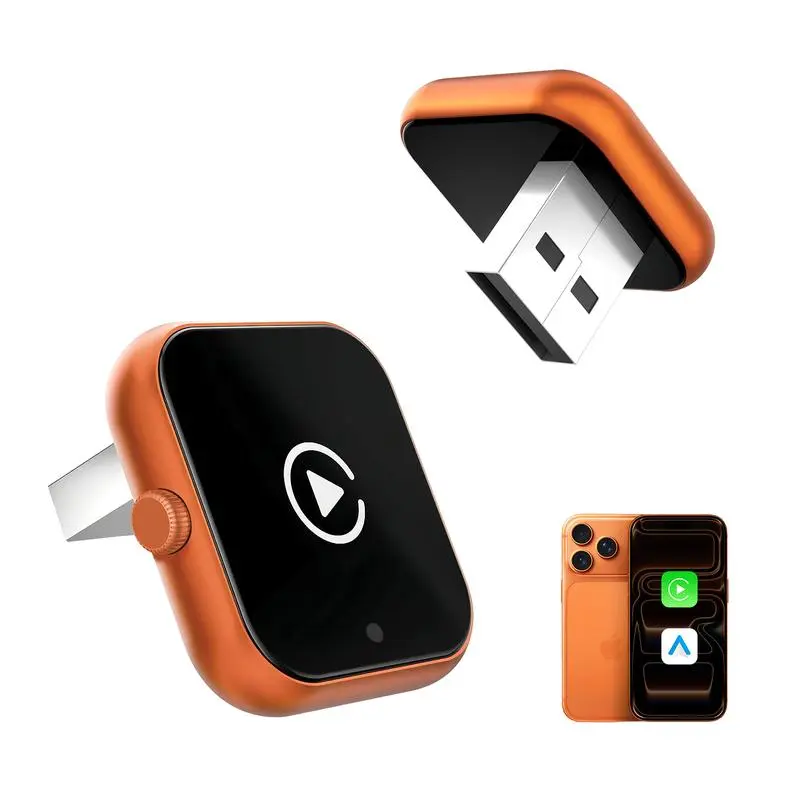 Wireless carplay Adapter orange