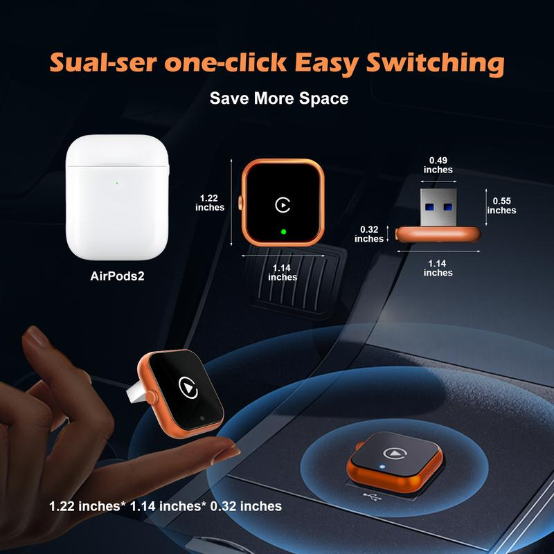 Wireless carplay Adapter orange