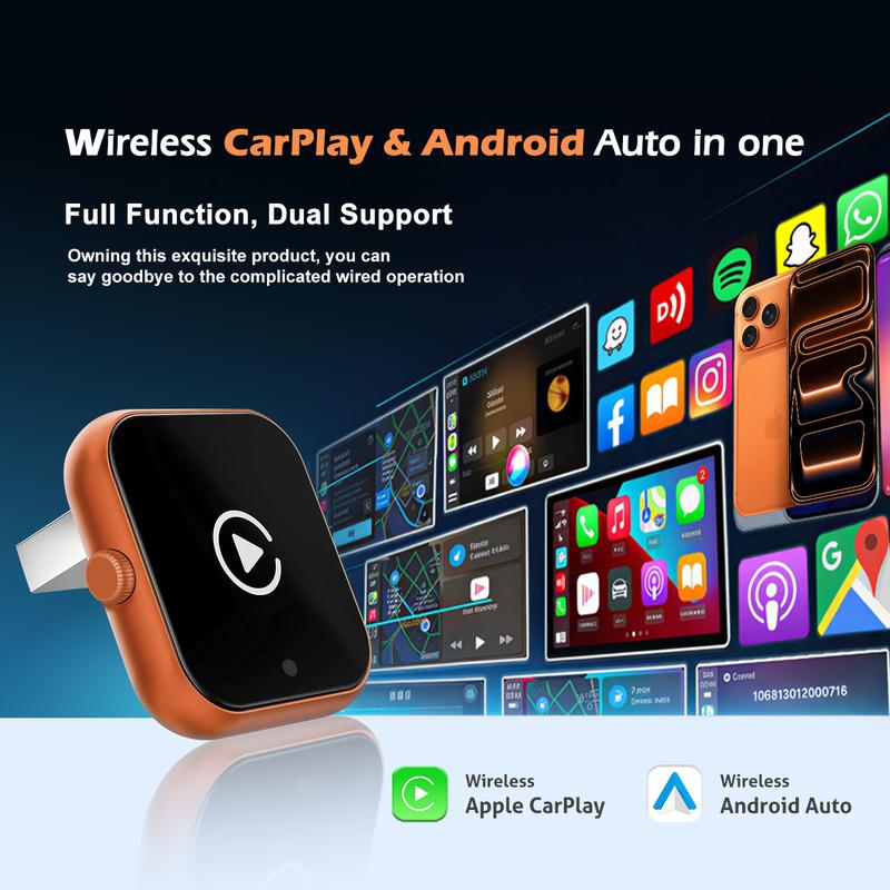 Wireless carplay Adapter orange