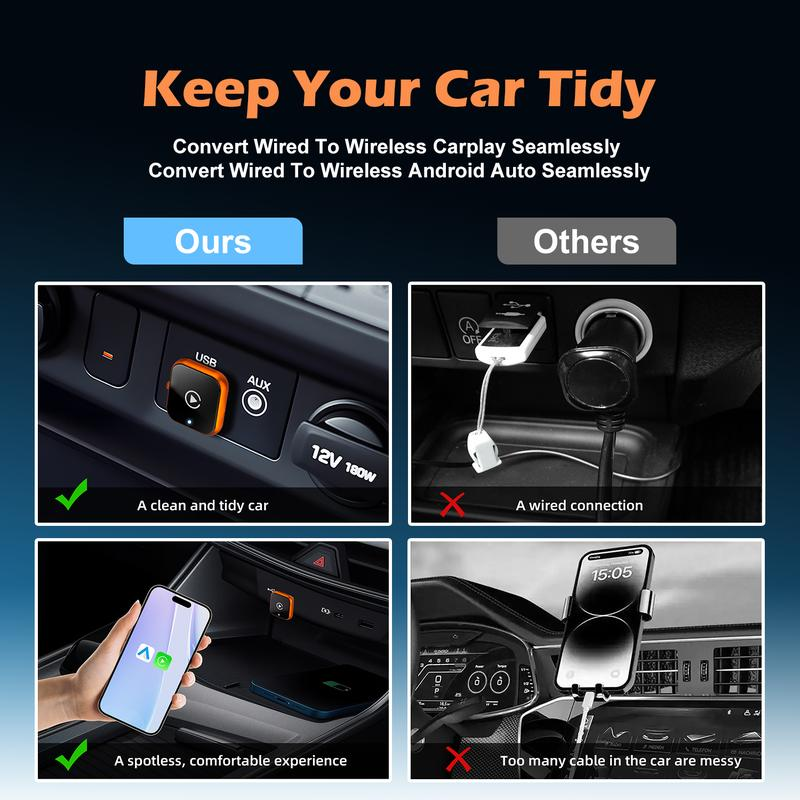 Wireless carplay Adapter orange