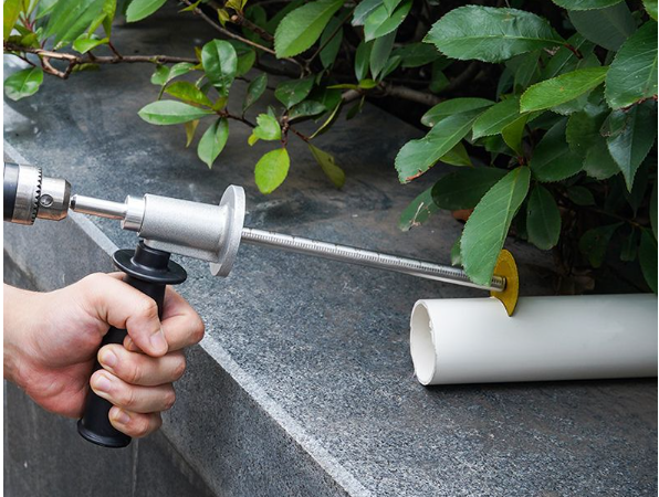 Professional Inside Pipe Cutter with Diamond Grit Cutting Wheel, for 1.5-8 Inch PVC Pipes, 7 Inch Adjustable Depth, 1/4in Hex Shank Compatible with Impact Drivers, Anti-Oxidation Stainless Steel, Plumbing & DIY Tool