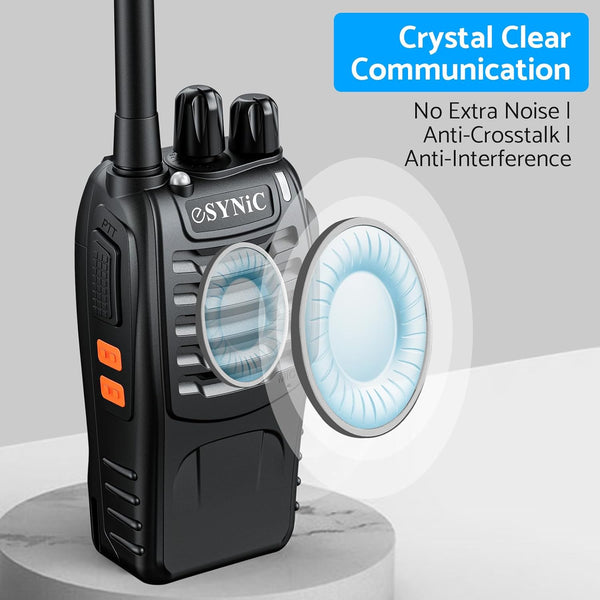 4Pcs Professional Walkie Talkies Rechargeable Long Range 2 Way Radio Portable Walkie Talkies Supports VOX & 16CH Walky Talky with LED Light Earpieces for Activity etc Audio Mother's Day Gift