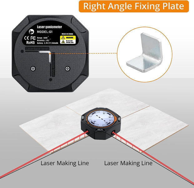 Neoteck Digital Angle Finder with Laser (Class 2 Laser, 1mW)