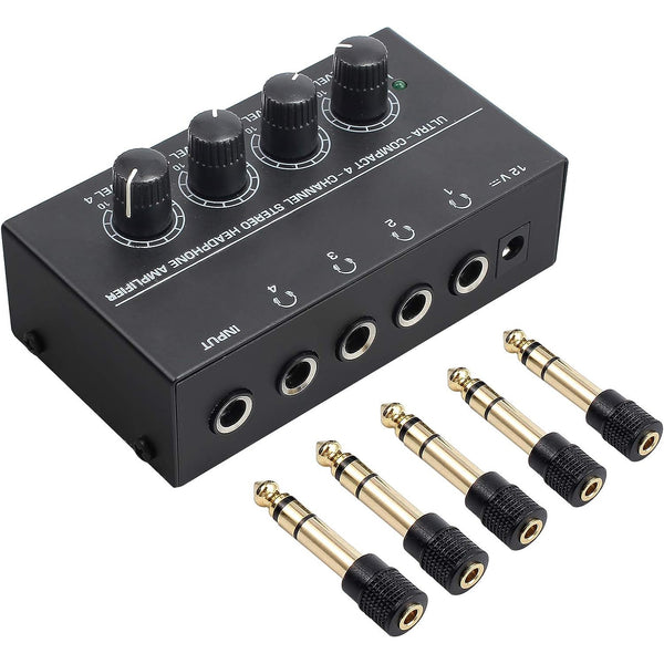 Neoteck 4 Channels Headphone Amplifier Highly Compact Stereo
