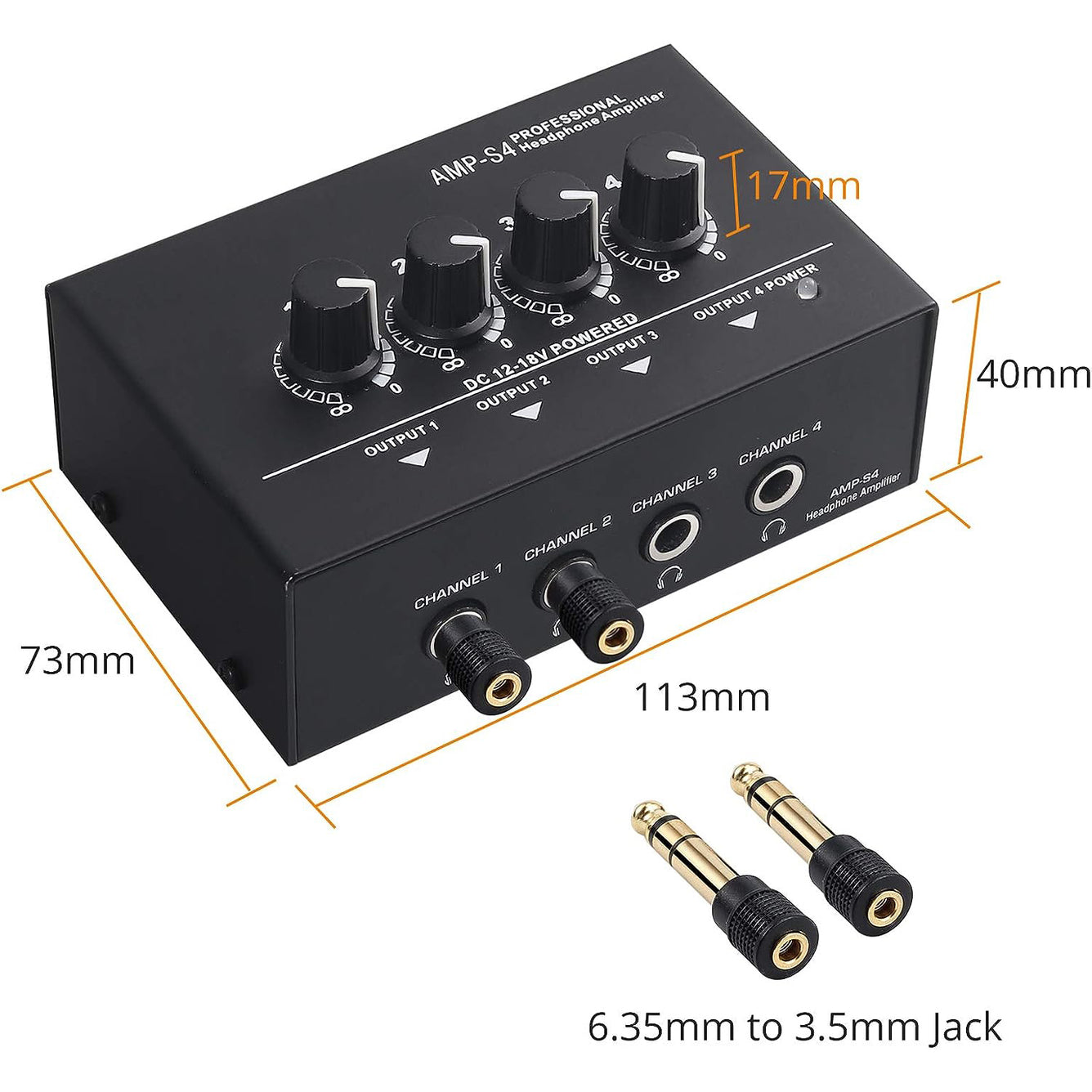 Neoteck Portable 4-Channel Stereo Headphone Amplifier