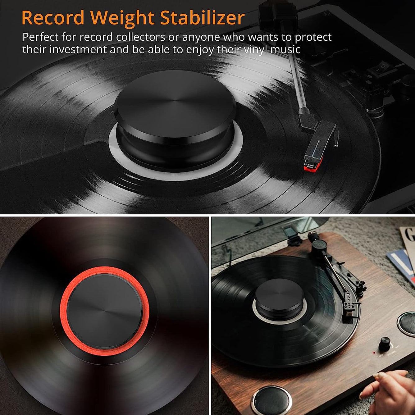 Neoteck Record Weight Stabilizer Turntable Clamp-11oz Premium Aluminum
