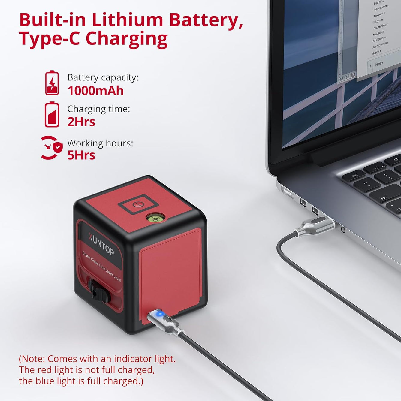 XUNTOP 100Ft Laser Level Self Leveling (±3°) with ±1.5mm/5m Accuracy Green Cross Laser Level with Magnetic Bracket and Pouch for Picture Hanging Wall Floor Tile Construction