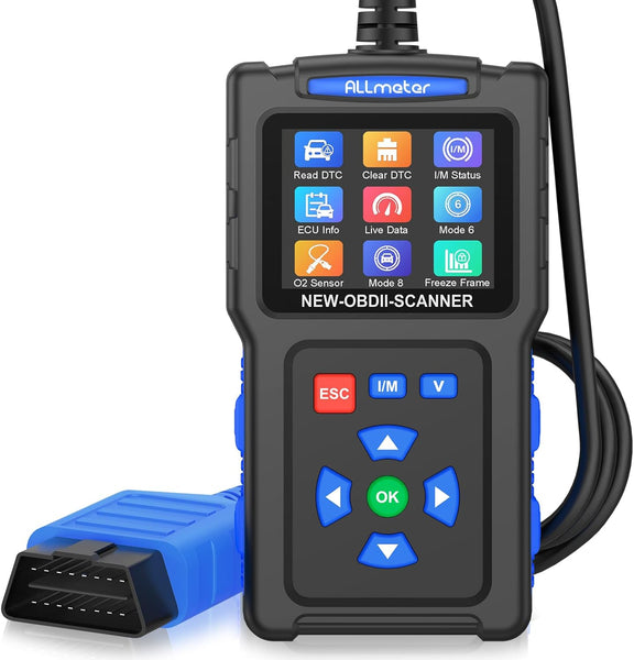 OBD2 Scanner OBDII Car Diagnostic Scanner - 2.4'' Color Screen,Supports 9 Protocols,Real-Time Data,Battery Measurement,DTC Lookup,Compatible with Most 1996 and Later Vehicles