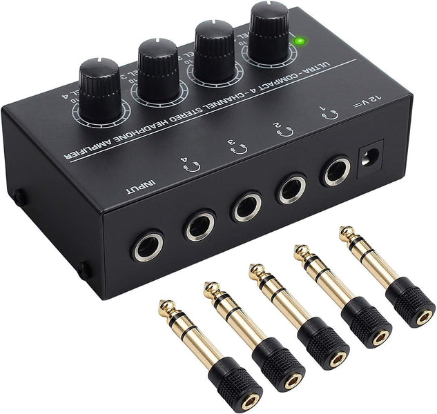 Neoteck 4 Channels Headphone Amplifier Highly Compact Stereo