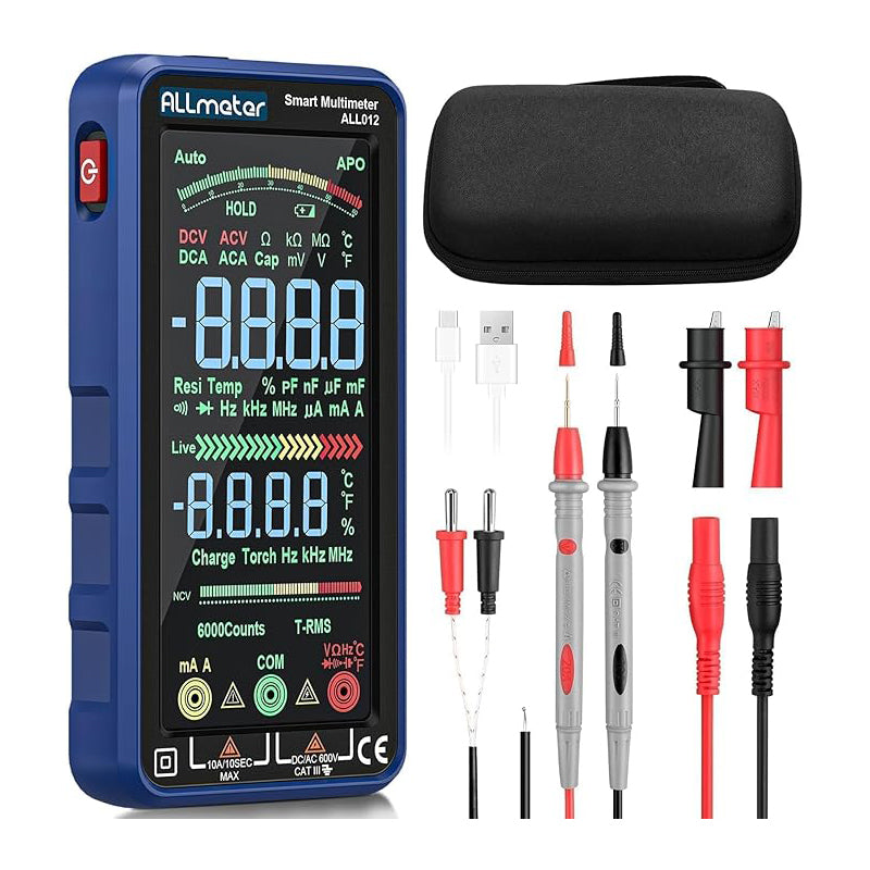ALLmeter Digital Multimeter 6000 Counts Current Meter with Colour Scre ...