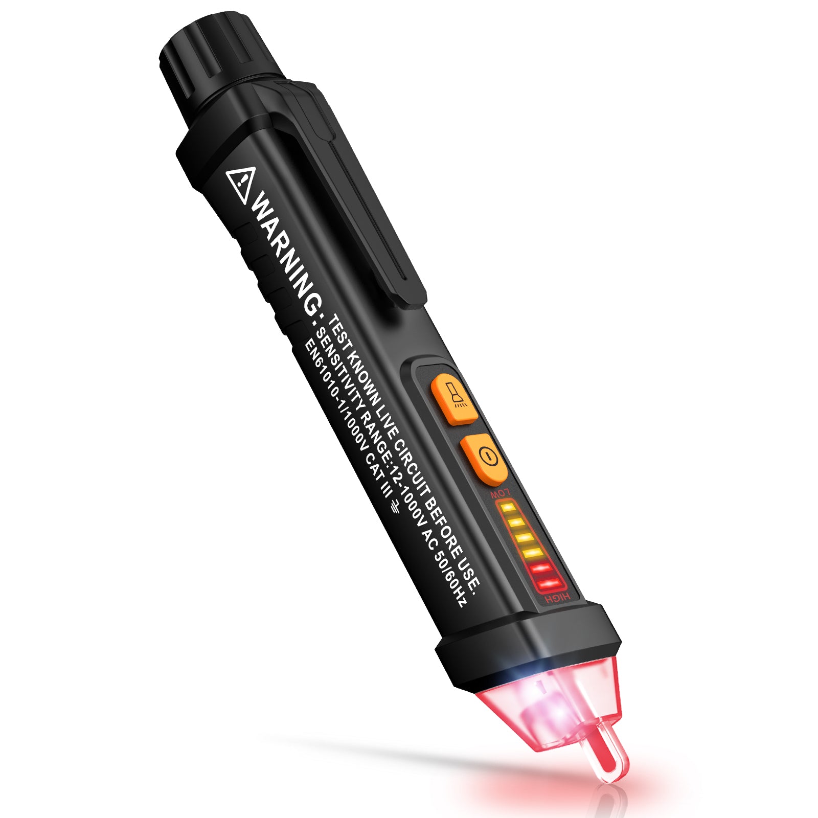 Neoteck 12-1000V AC Non-Contact Voltage Tester Pen - Black
