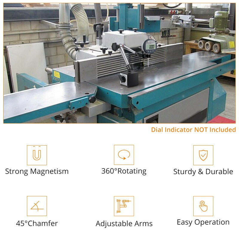 Neoteck Magnetic Base Stand for Digital Dial Indicator Gauge 176lbs/80