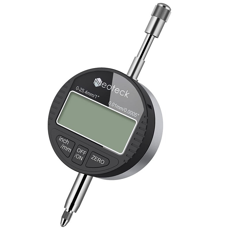 Neoteck 0-1inch/ 25.4mm Digital Dial Indicator Gauge and Magnetic Base Set