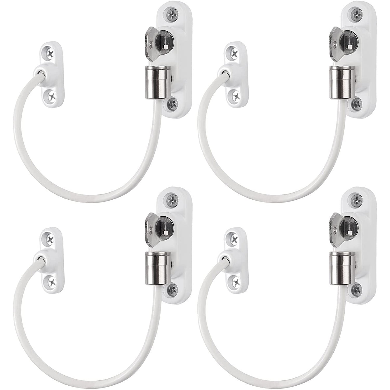 Neoteck 4PCS Window Restrictor Lock Double Protection