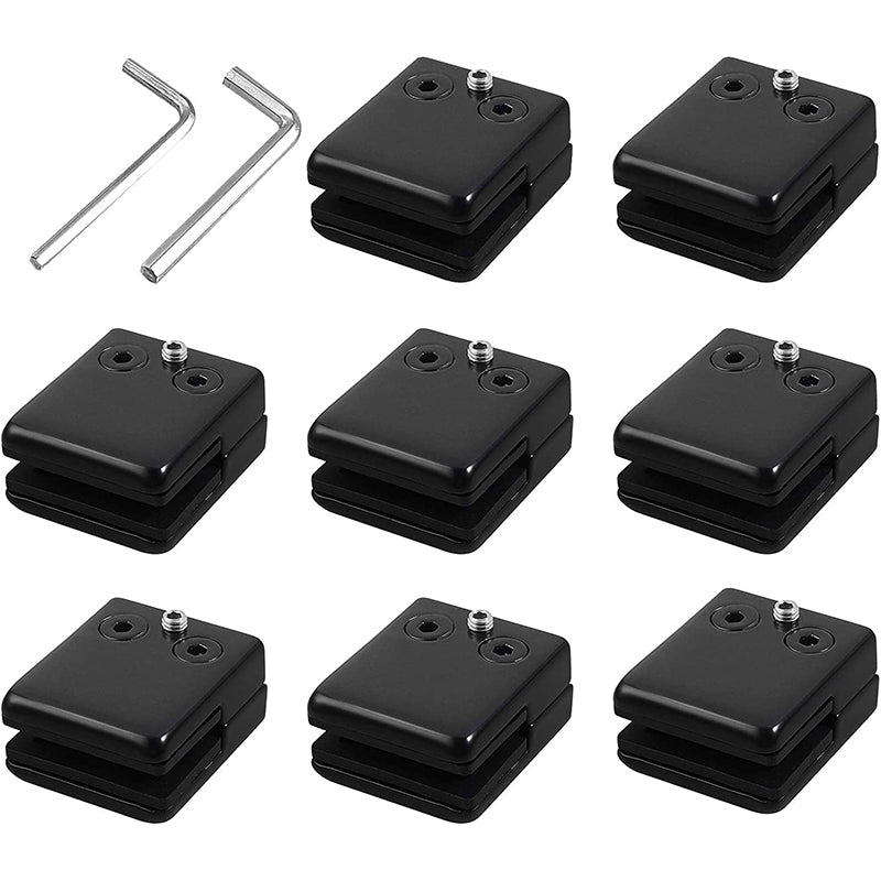 Neoteck Square Glass Clamp 8PCS 8-10mm Stainless Steel 304 Black