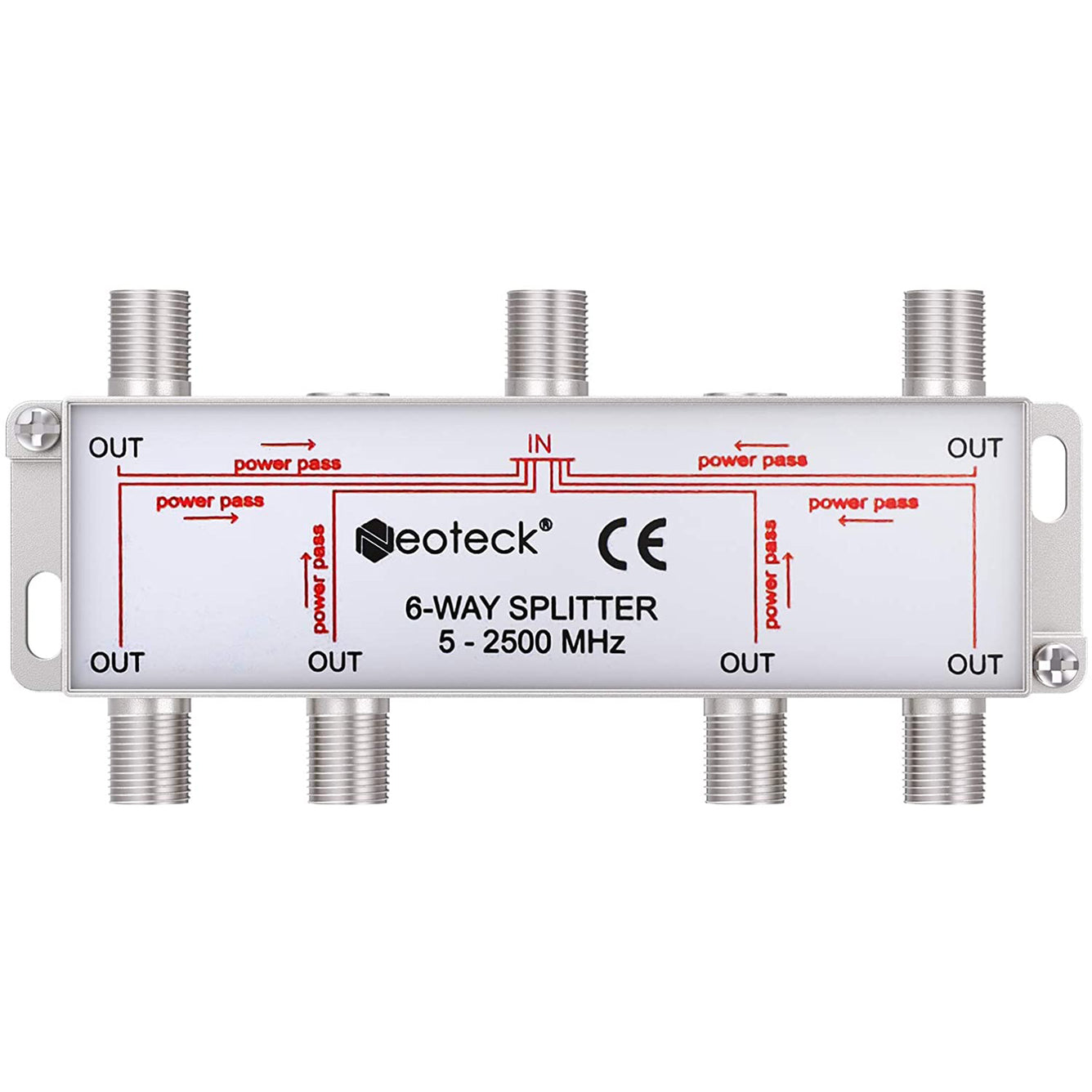Neoteck 6-Way Coax Cable Splitter