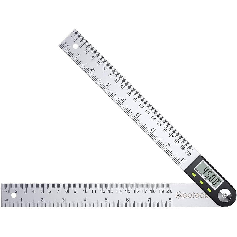 Neoteck Digital Protractor 8 inch/200mm Stainless SteelAngle Finder Ruler
