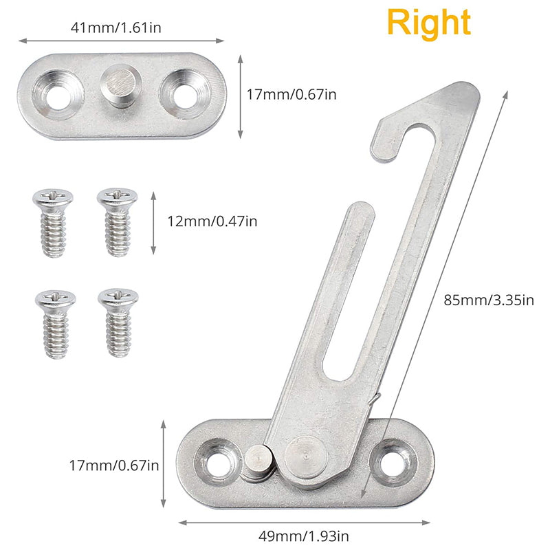 Neoteck 4PCS UPVC Window Restrictor Stainless Steel Child Restrictor Security Lock