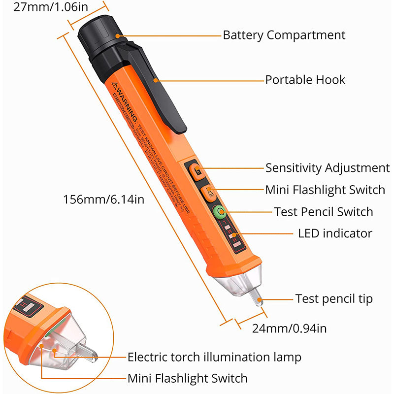 Neoteck Electrical Socket Voltage Tester Pen Kit