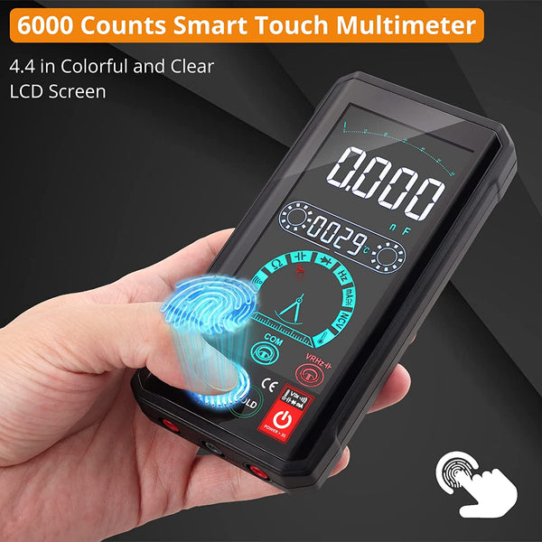 Multimètre numérique ZOTEK, Portable 6000 comptes Testeur multi-rangements  automatique OHM / Hz / Temp / Cycle de travail AC / DC avec affichage LCD à  rétro-éclairage