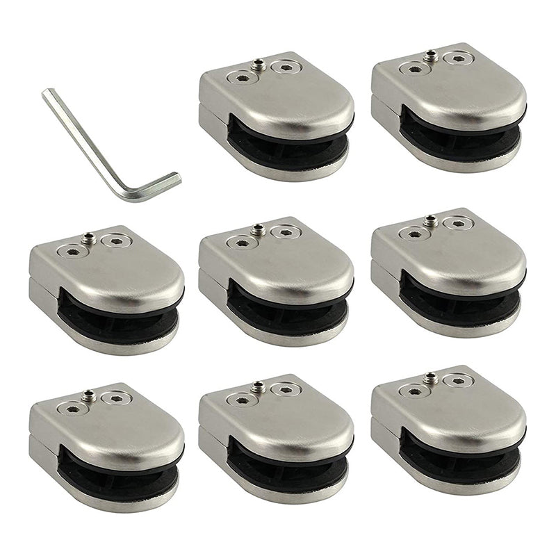 Neoteck Glass Clamp 8PCS 6-8mm Stainless Steel 304 Glass Clip Clamp
