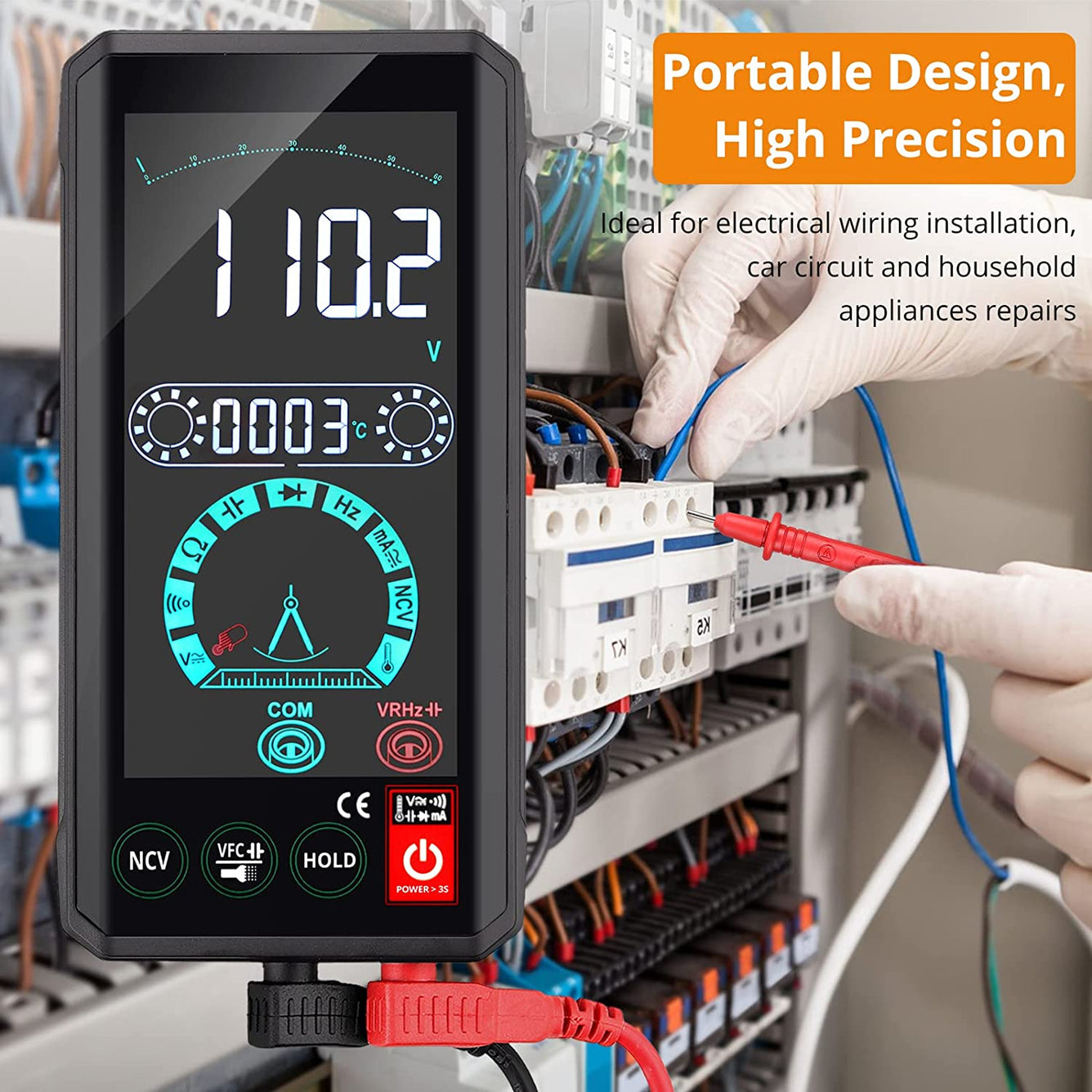 Neoteck Rechargeable Multimeter with Smart Touch Screen 6000 Counts