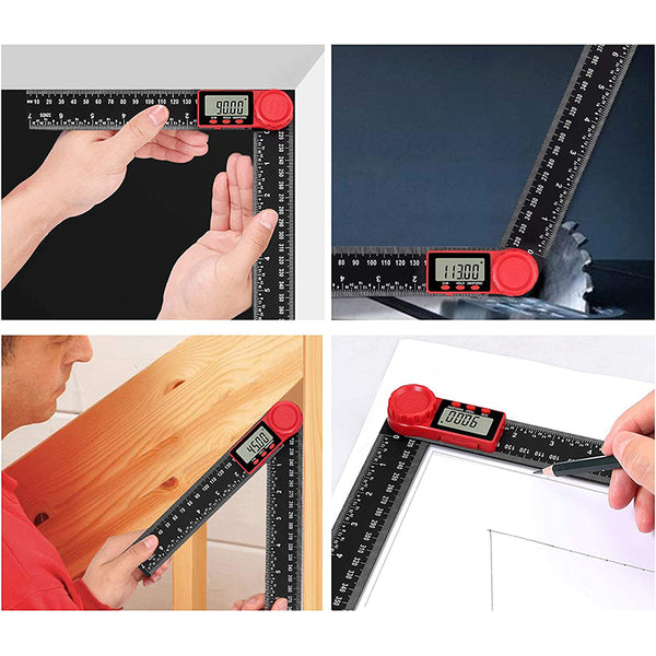 Neoteck Digital Angle Finder Ruler 7-Inch 200mm Protractor Angle Gauge