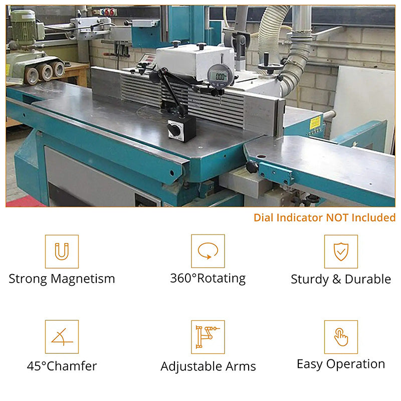 Neoteck Magnetic Base Stand for Digital Dial Indicator Gauge 176lbs/80