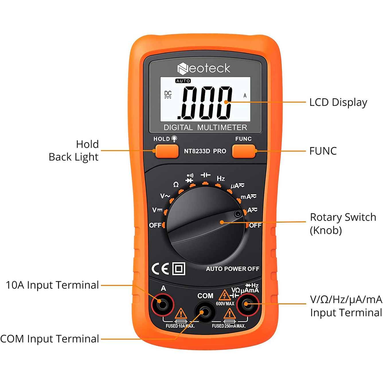 Neoteck Auto Ranging Digital Multimeter and Non-Contact Voltage Power Tester Set