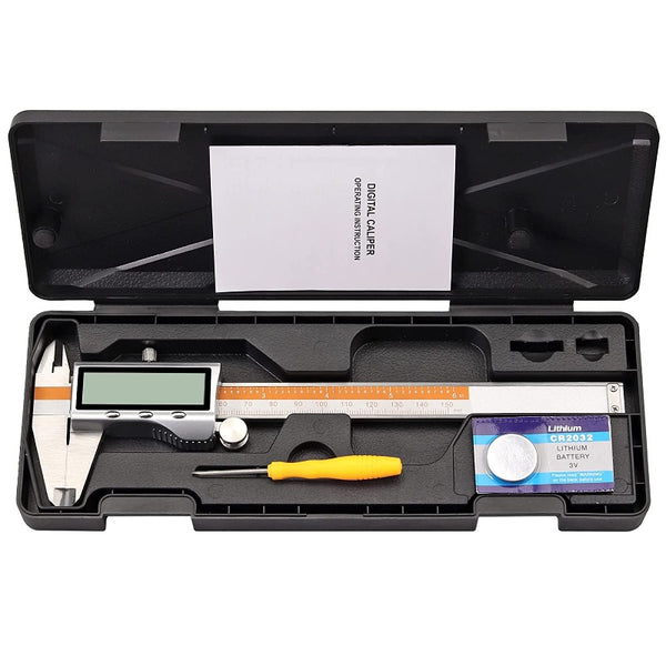 Neoteck 6 Inch/150mm Digital Calipers with Large LCD Screen Nice Storage Case