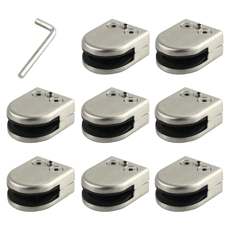 Neoteck 8PCS 8-10mm Stainless Steel 304 Glass Clip Clamp