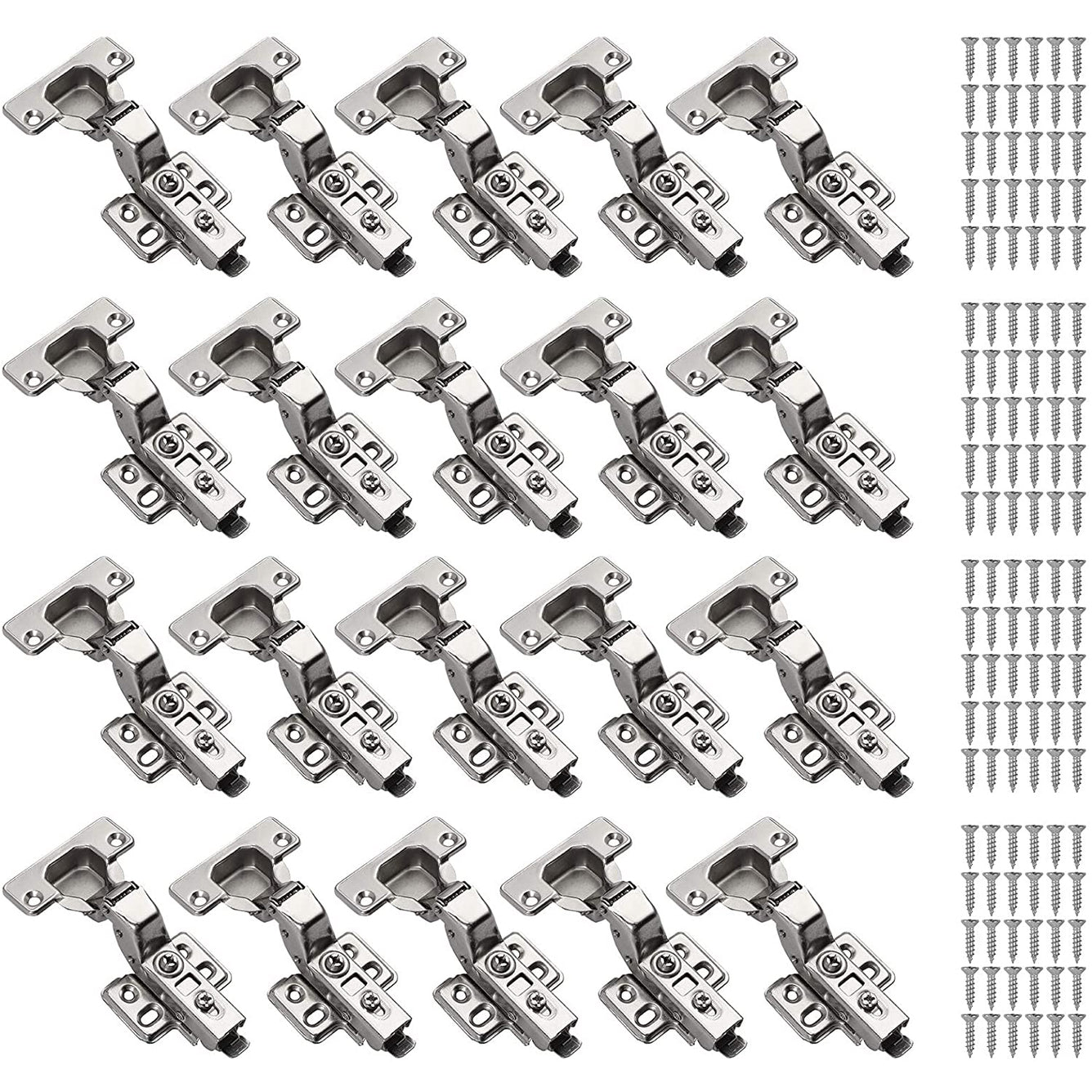 Neoteck 20PCs Brand Hydraulic Clip-On Soft Close Hinges
