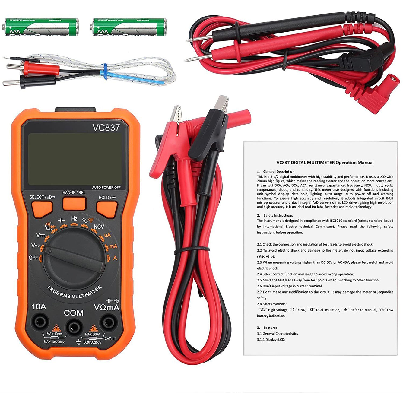 Neoteck 6000 Counts TRMS Multimeter NCV Detector