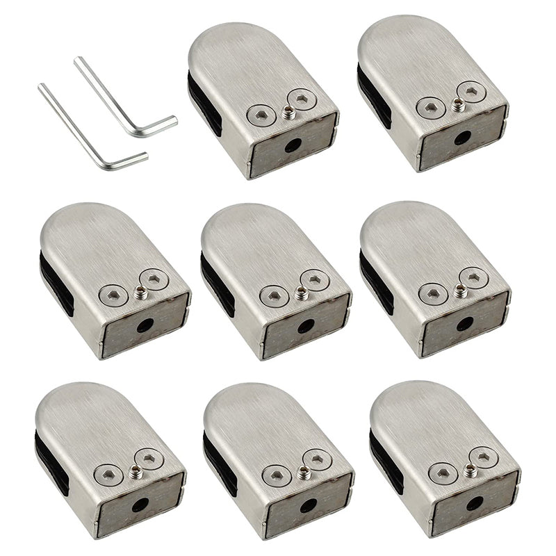 Neoteck 8PCS 10-12mm Stainless Steel 304 Glass Clip Clamp